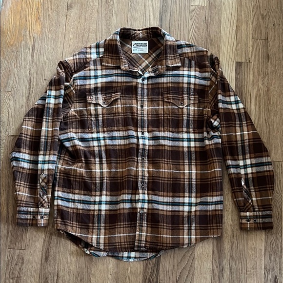 Mountain Khakis Men’s Brown Flannel Plaid Shirt XL - Picture 3 of 6